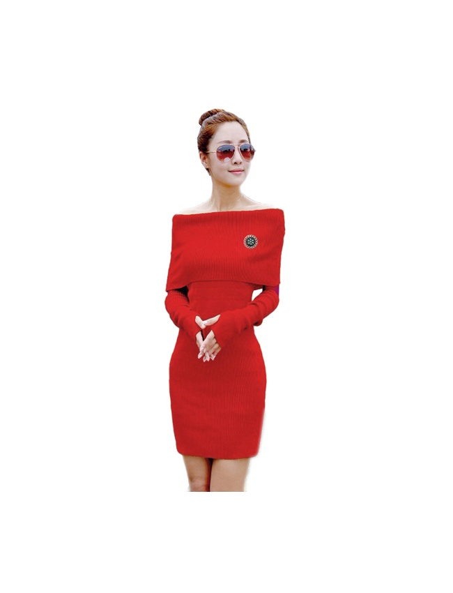 Đầm Ôm Trễ Vai Xinh Xắn - D12116