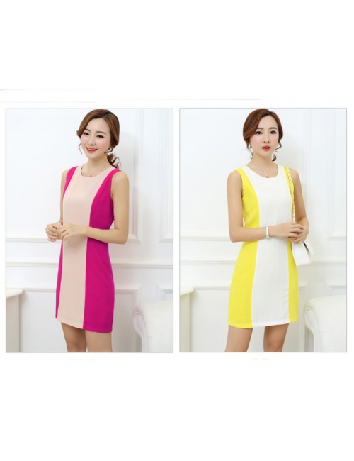 Đầm Phối 2 Màu Xinh Xắn - 1814