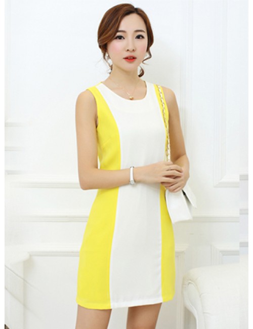 Đầm Phối 2 Màu Xinh Xắn - 1814