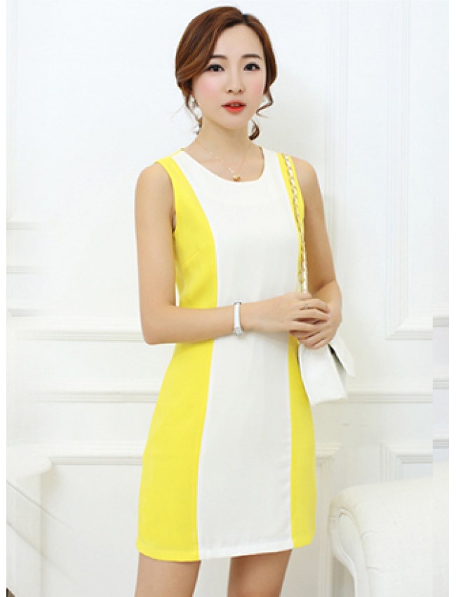 Đầm Phối 2 Màu Xinh Xắn - 1814