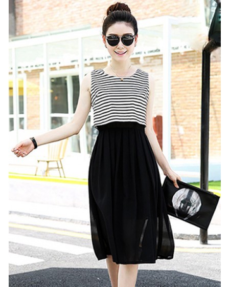 Đầm Phối Sọc Xinh Xắn - 1822