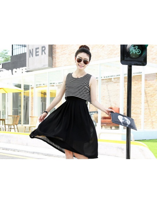 Đầm Phối Sọc Xinh Xắn - 1822