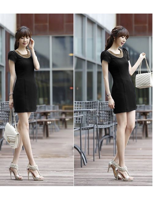Đầm Đính Hạt Vòng Cổ Tuyệt Đẹp - 1826