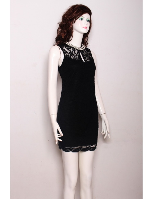 Đầm Ren Body Kết Ngọc Trai Cổ - 35