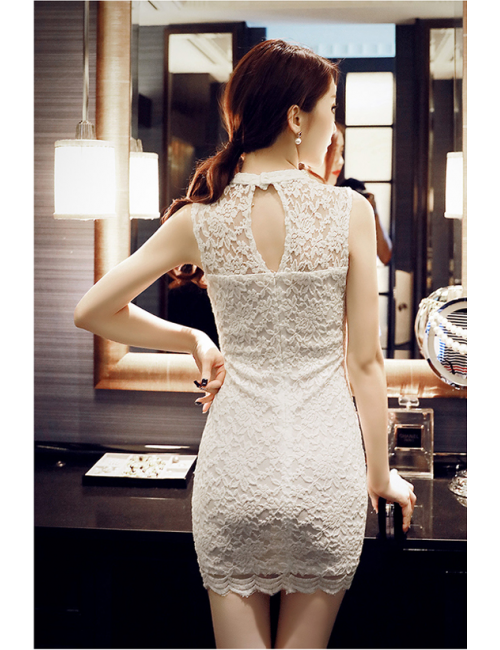 Đầm Ren Body Kết Ngọc Trai Cổ - 35