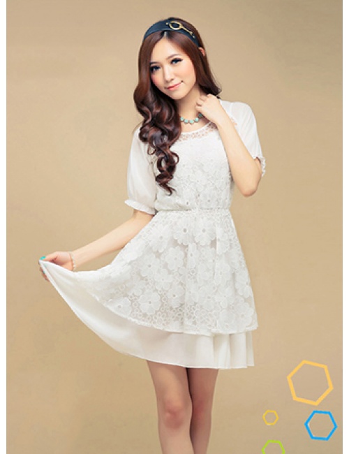Đầm Ren Hoa Cúc Xinh Xắn - 1904