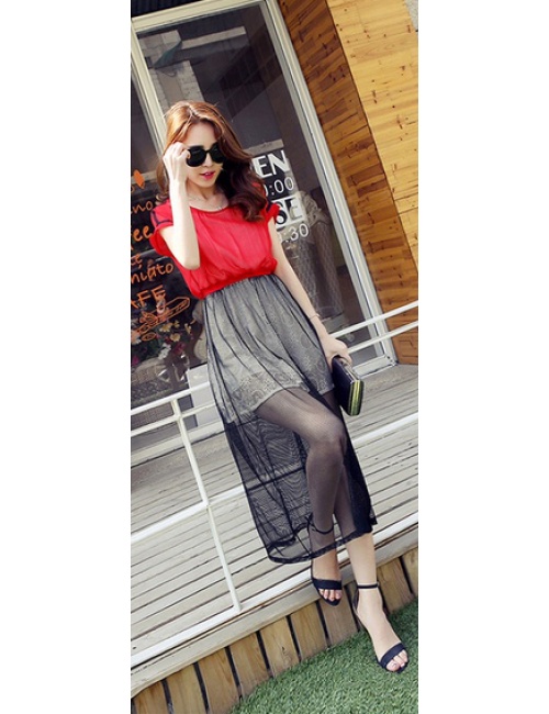 Đầm Maxi Phối Voan Tuyệt Đẹp - 1953