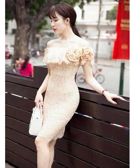 Đầm Ren Cổ Rộng Sang Trọng - 2011