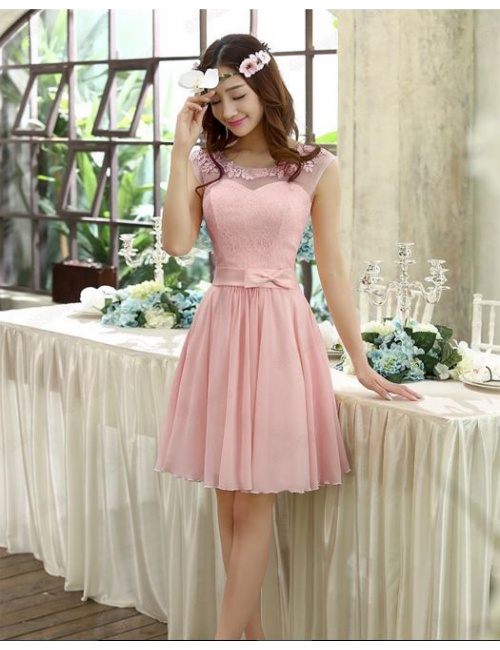 Đầm Xòe Cô Dâu Đính Nơ Eo - 2040