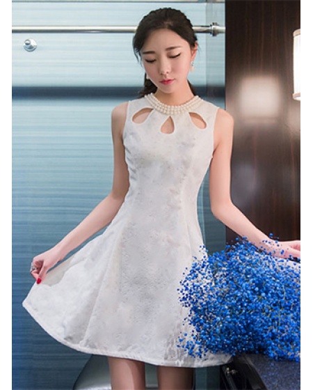 Đầm Ren Ngọc Trai Cổ Giọt Sương - 2054