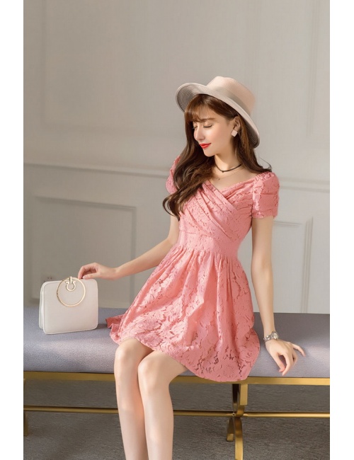 Đầm Ren Cổ Chéo Xinh Xắn - 2085