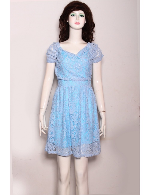 Đầm Ren Cổ Chéo Xinh Xắn - 2085