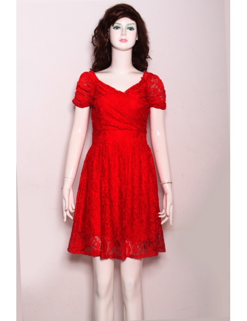 Đầm Ren Cổ Chéo Xinh Xắn - 2085