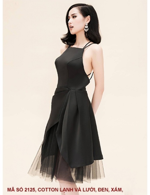 Đầm Tâm Tít Hở Lưng Chéo Dây - 2125