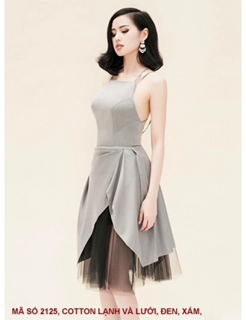Đầm Tâm Tít Hở Lưng Chéo Dây - 2125