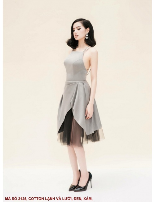 Đầm Tâm Tít Hở Lưng Chéo Dây - 2125