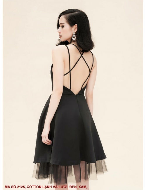 Đầm Tâm Tít Hở Lưng Chéo Dây - 2125