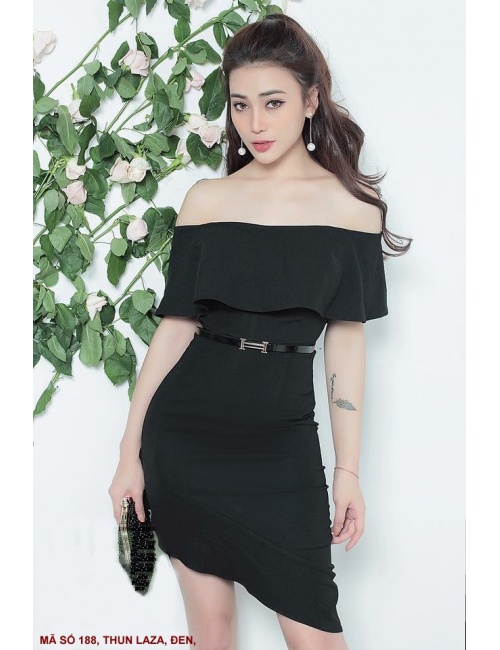 Đầm Cổ Rộng Lai Xéo - 188