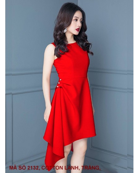 Đầm Sát Nách Lai Nhọn Phối Kiểu - 2132