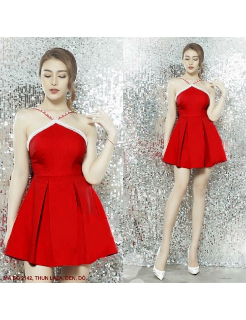 Đầm Dây Yếm Có Quần Ngắn Bên Trong - 2142