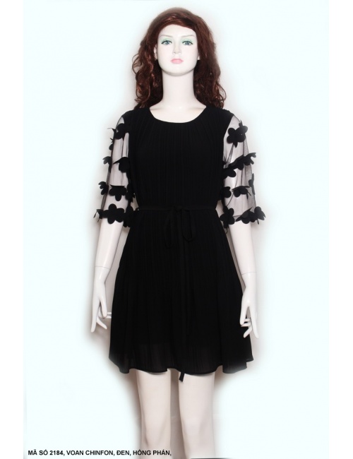 Đầm Dún Tay Lở Đính Hoa - 2184