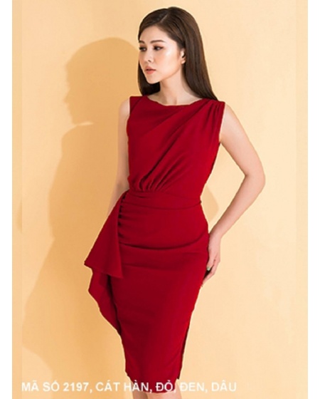 Đầm Sát Nách Dún Eo - 2197
