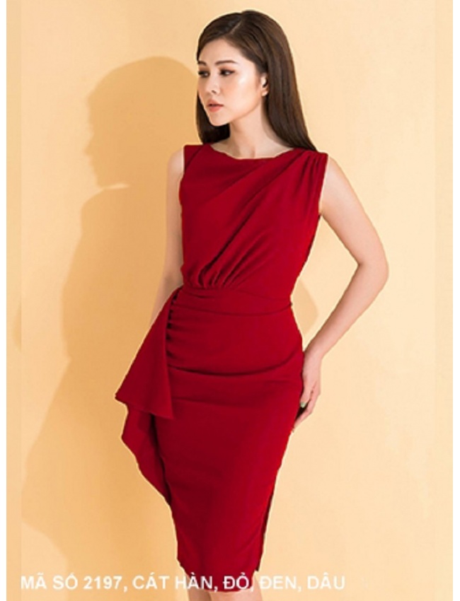 Đầm Sát Nách Dún Eo - 2197