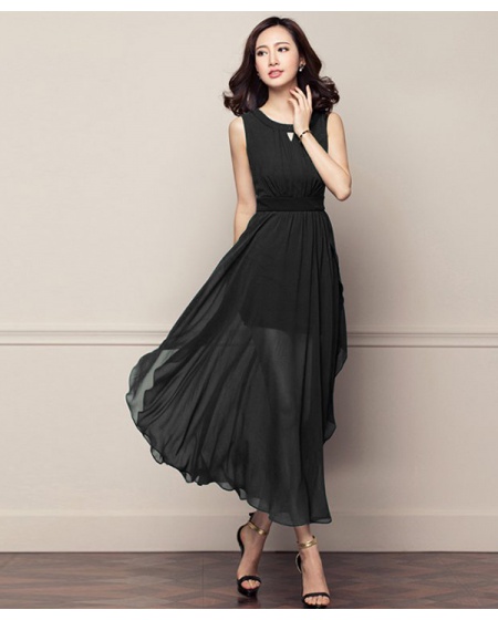 Đầm Maxi Xếp Ly Sang Trọng - D9007