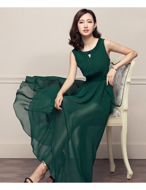 Đầm Maxi Xếp Ly Sang Trọng - D9007