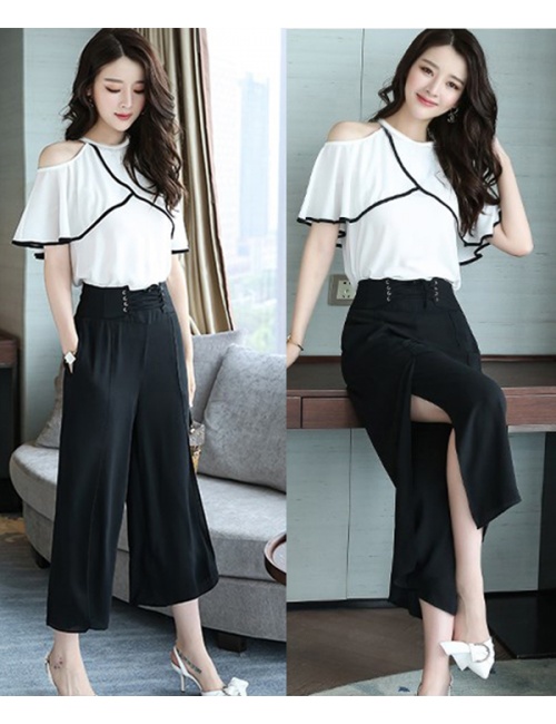 Bộ Đồ Tay Rớt Phối Viền Đen Sang Trọng