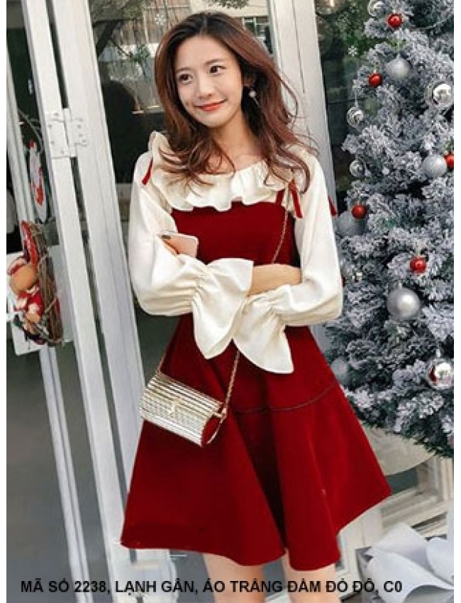 Đầm Xòe Tay Lở Dún - 2238