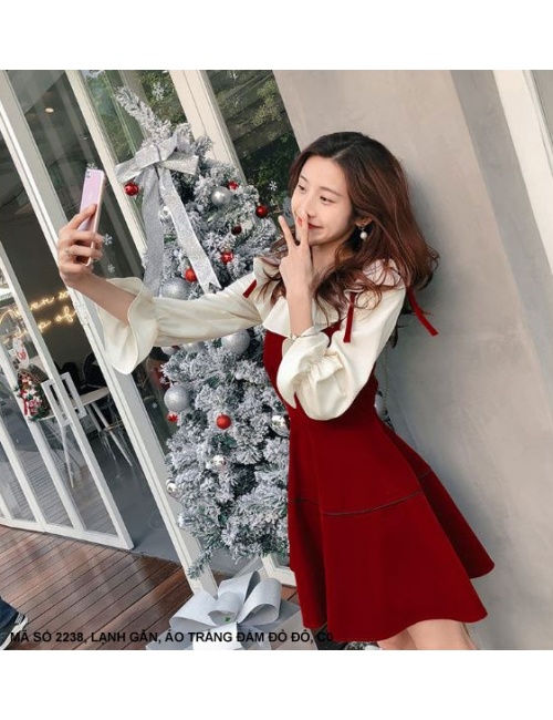 Đầm Xòe Tay Lở Dún - 2238