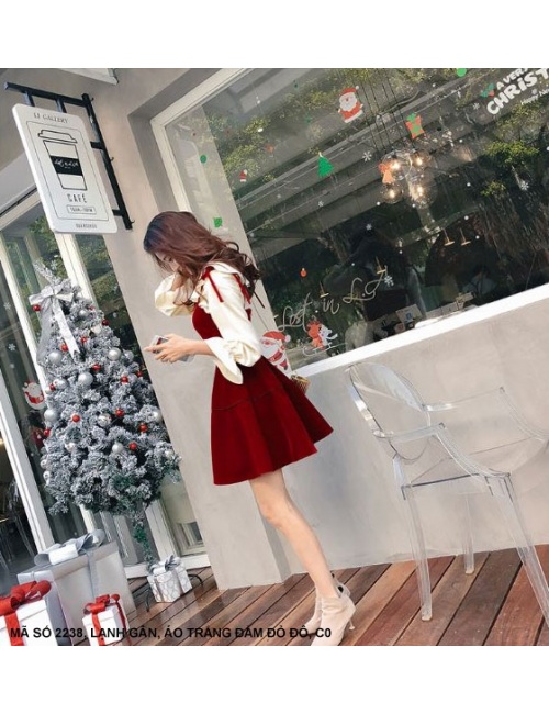 Đầm Xòe Tay Lở Dún - 2238