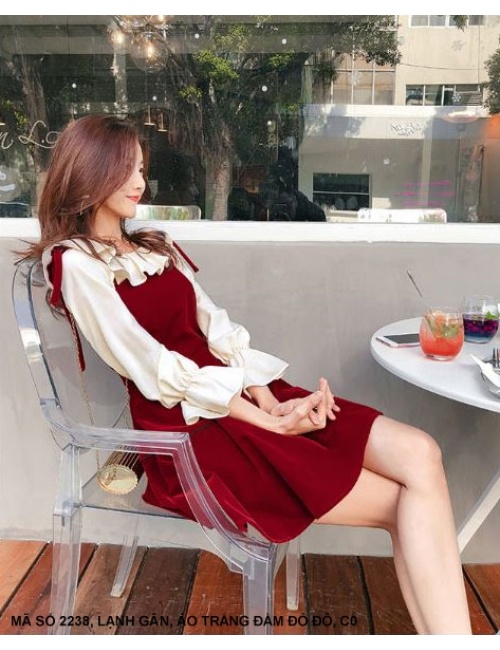 Đầm Xòe Tay Lở Dún - 2238
