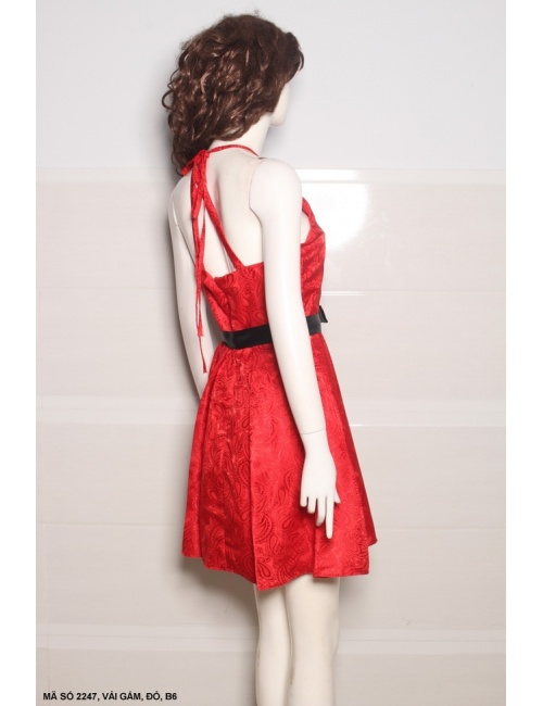 Đầm Xòe Cột Nơ Eo - 2247