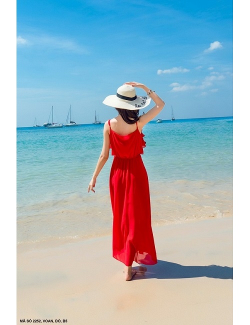 Đầm Maxi 2 Dây 4 Tầng - 2252