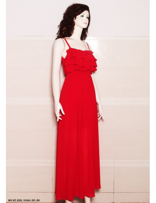 Đầm Maxi 2 Dây 4 Tầng - 2252