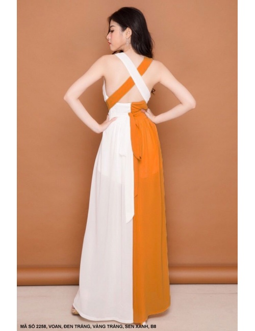 Đầm Dạ Hội 2 Màu Sang Trọng - 2258