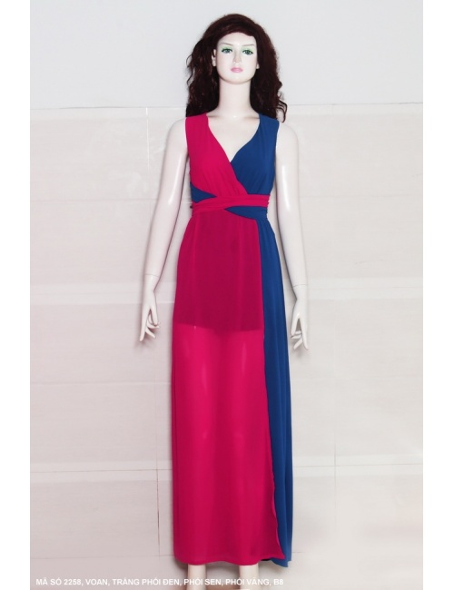 Đầm Dạ Hội 2 Màu Sang Trọng - 2258