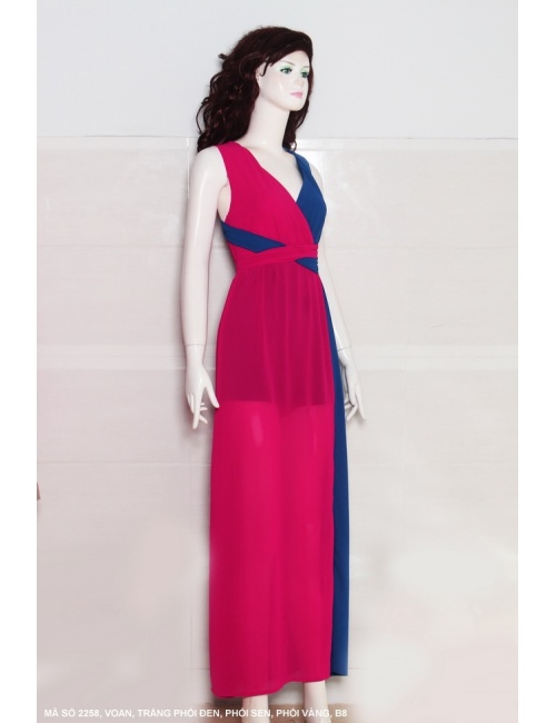 Đầm Dạ Hội 2 Màu Sang Trọng - 2258