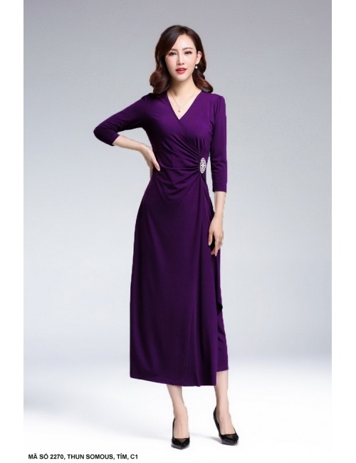 Đầm Dạ Hội Tay Dài Cổ Tim