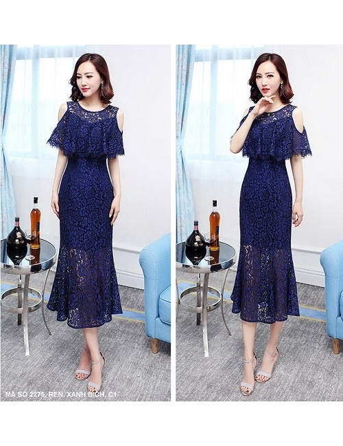 Đầm Ren Dạ Hội Hở Vai - 2275