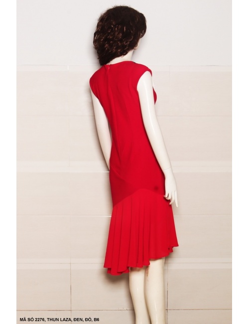 Đầm Lai Xéo Dún Cổ Đính Đá - 2276