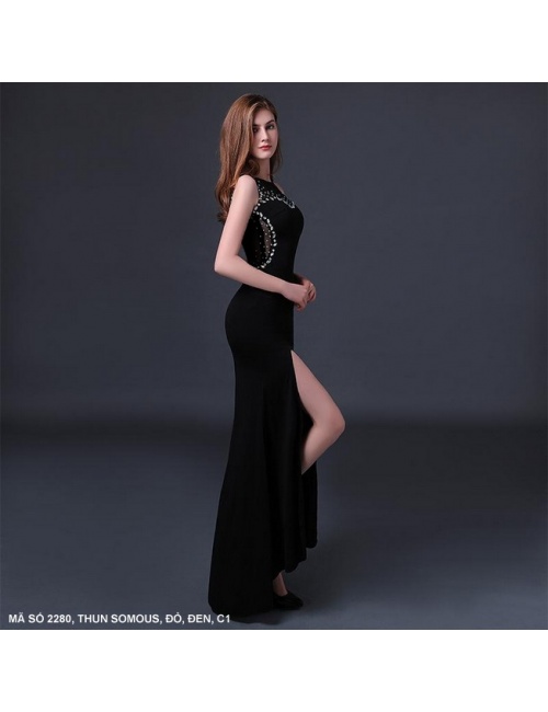 Đầm Dạ Hội Đính Hạt Phối Lưới Sang Trọng - 2280