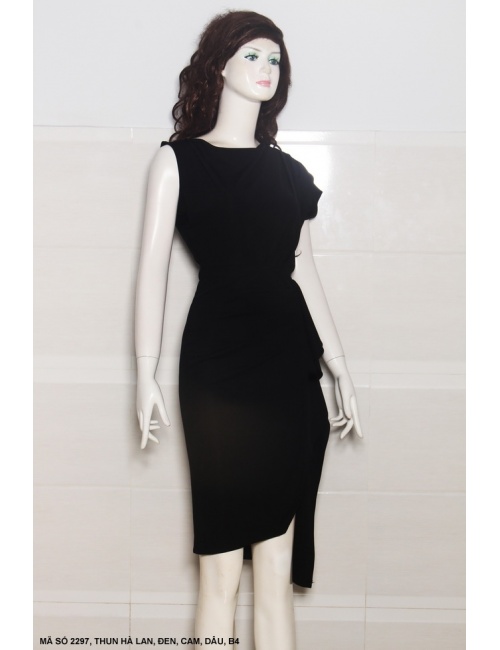 Đầm Lai Xéo Vai Lệch Dún Bên Hông - 2297