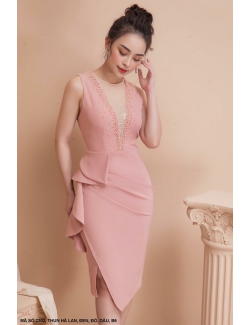 Đầm Lai Nhọn Cổ Tim Sâu - 2302