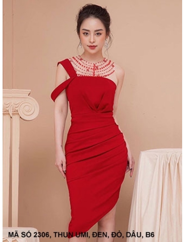 Đầm Một Cầu Vai Lai Chéo - 2306