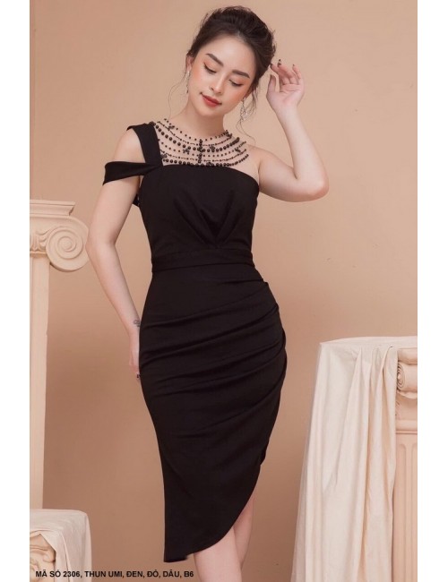 Đầm Một Cầu Vai Lai Chéo - 2306