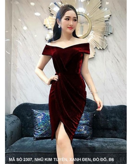 Đầm Trễ Vai Lai Chéo Nhọn - 2307