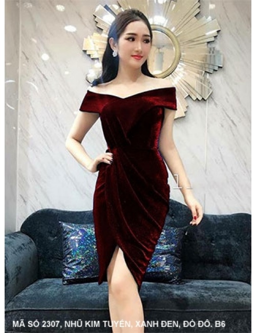 Đầm Trễ Vai Lai Chéo Nhọn - 2307